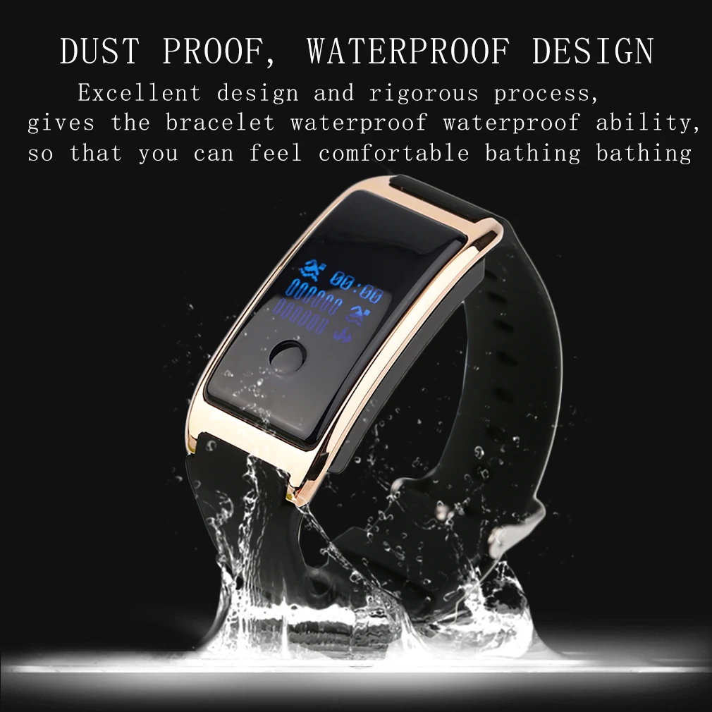 MD8 0 66 дюймовый oled-дисплей водонепроницаемый IP68 силиконовый Смарт Браслет