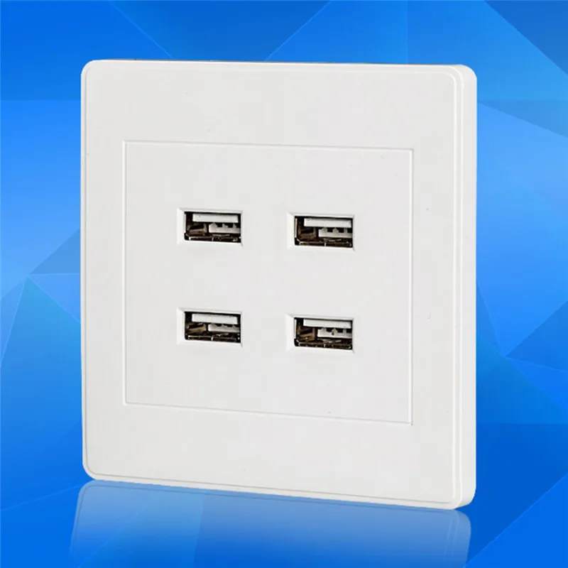Настенное зарядное устройство с 4 USB портами 5 в пост. Тока|Электрические вилки| |