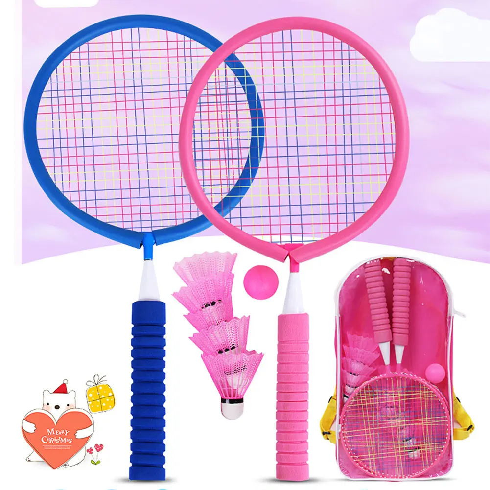 

Non Slip School Gift Badminton Racket Set Home Lightweight For Children Portable Toy Ergonomic Handle With Shuttlecock Outdoor