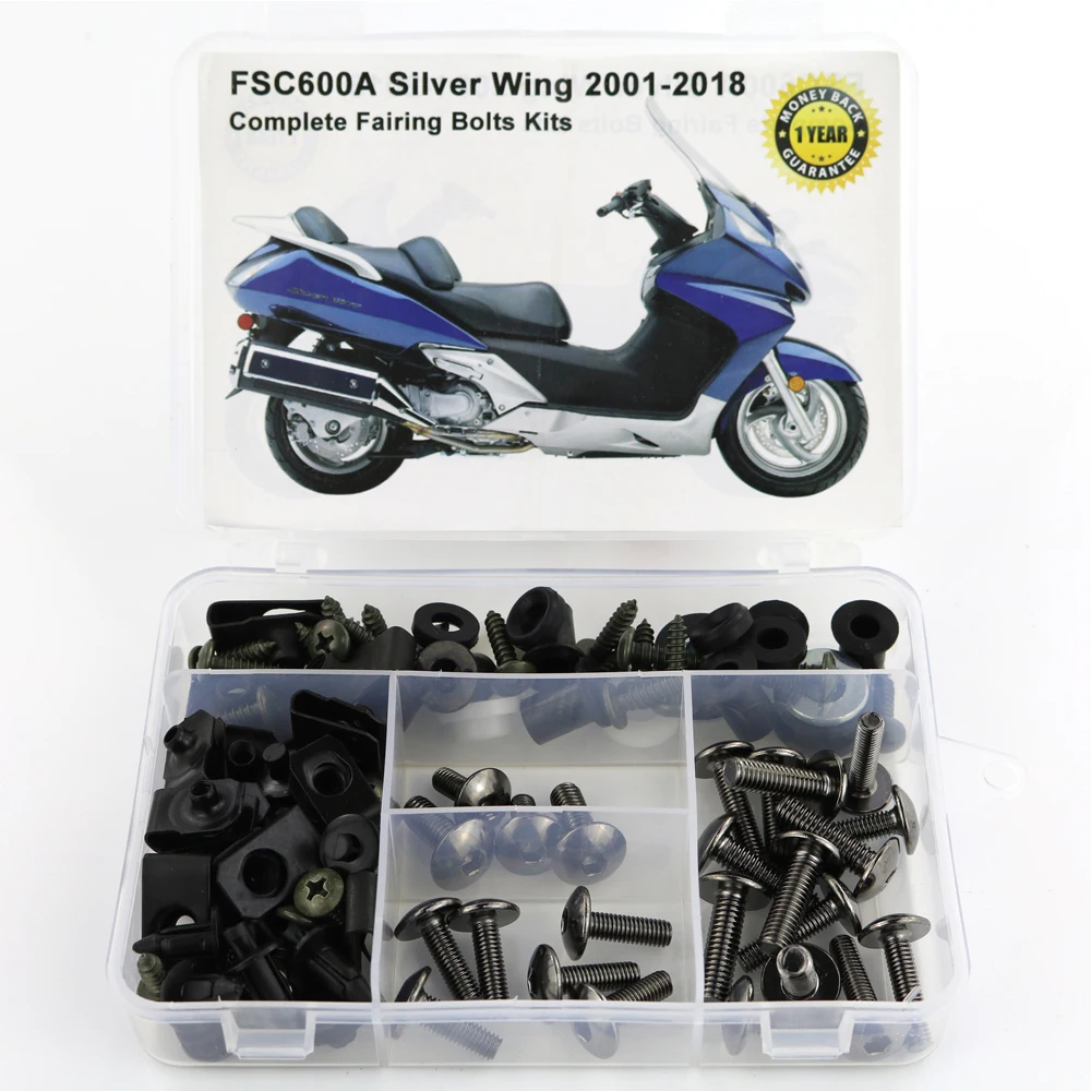 Для Honda FSC600A Silver Wing 2001-2018 мотоциклетный обтекатель полный комплект болтов обтекателя скоростные гайки зажимы винты сталь