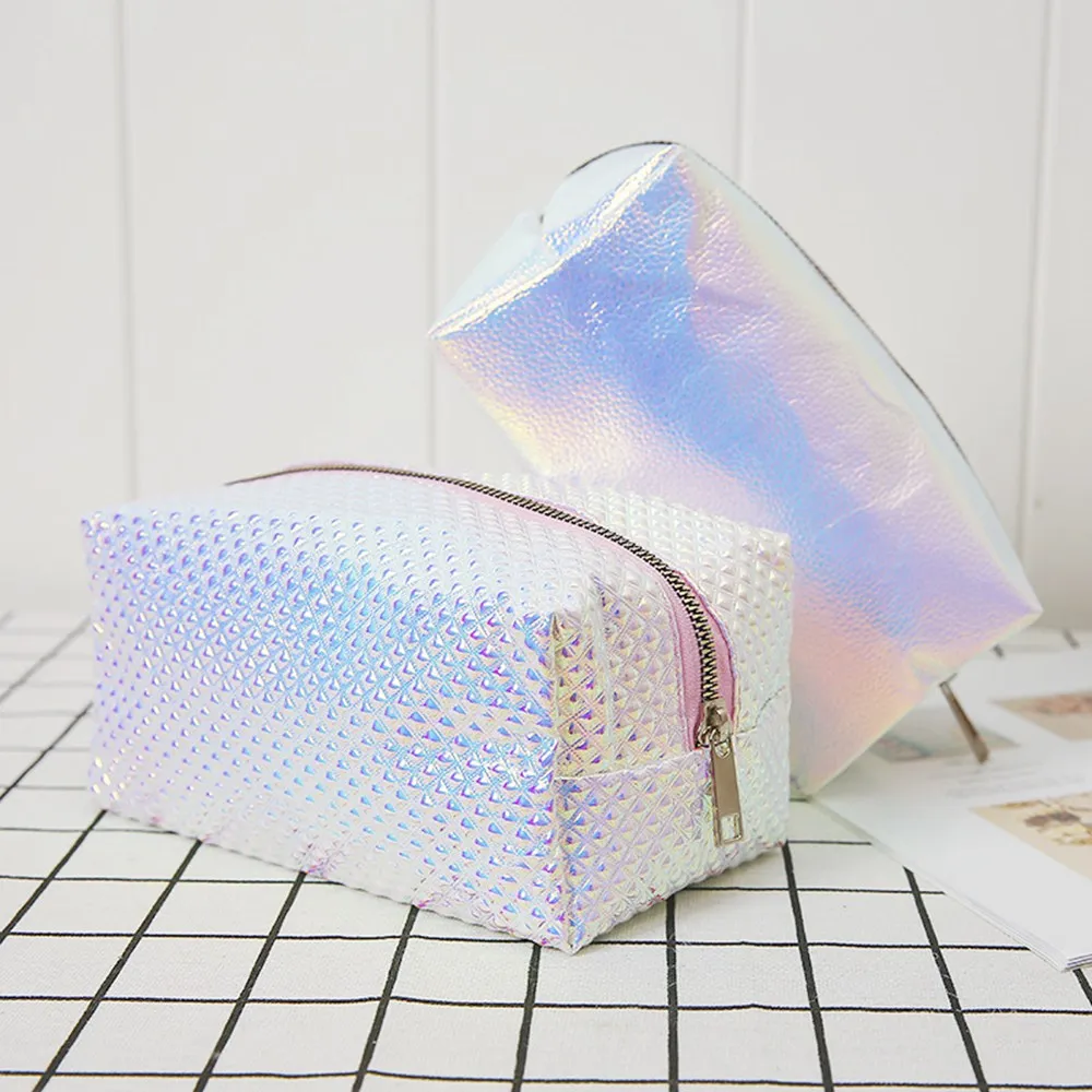 New Fashion Fish Scale Pattern Laser PU Cosmetic Bag Cases Casula Travel Makeup Women Wash Storage | Tool Kits