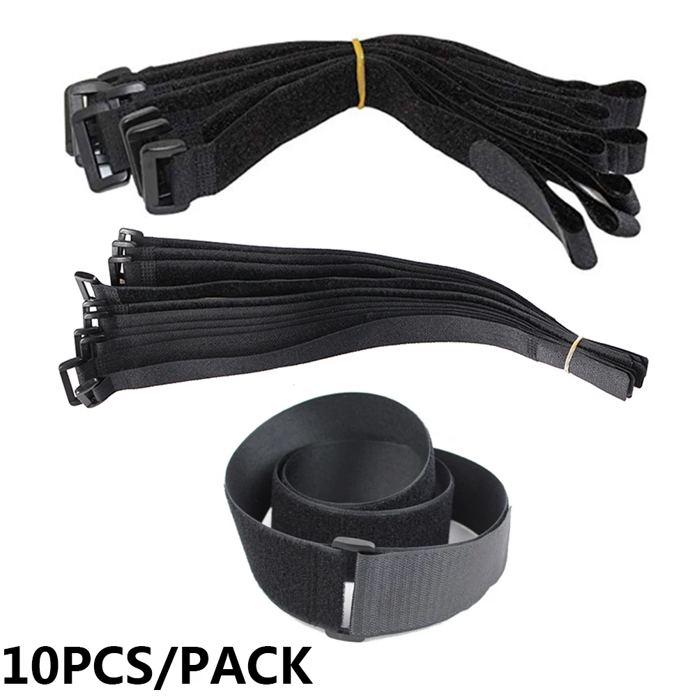 

5/10Pcs 2*50cm/25cm Nylon Loop Strap Hook Cable Self-adhesive Bike Tie Bicycle Strap Multi-Purpose Reusable Fastening Cable Ties