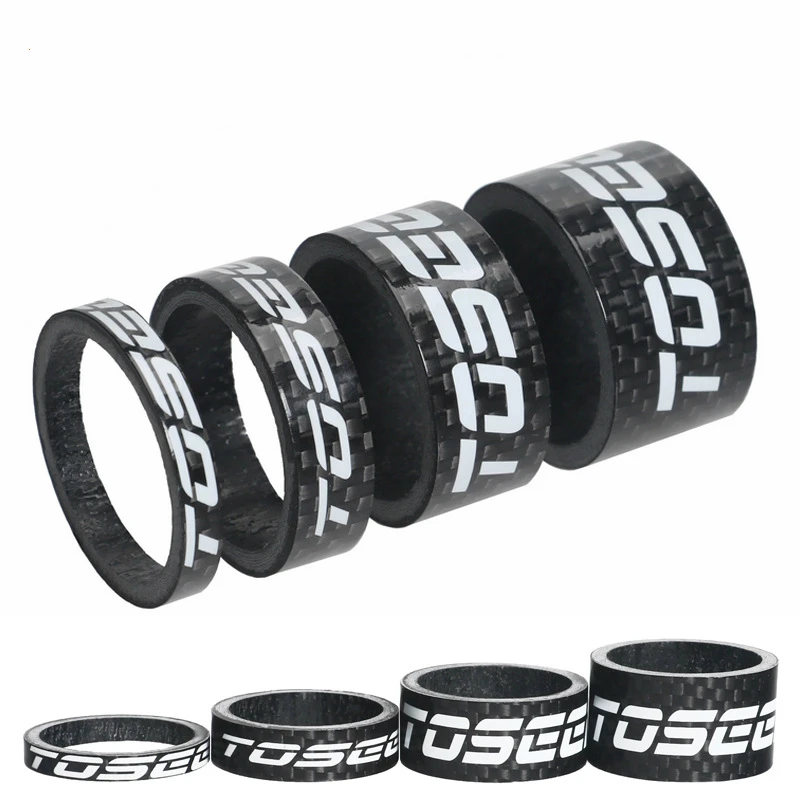 

Full 3K Carbon Washer Spacers Set Bike Headset Stem Kit For Bike Fix Refit 4pcs 28.6mm 1-1/8 inch Bicycle Accessories