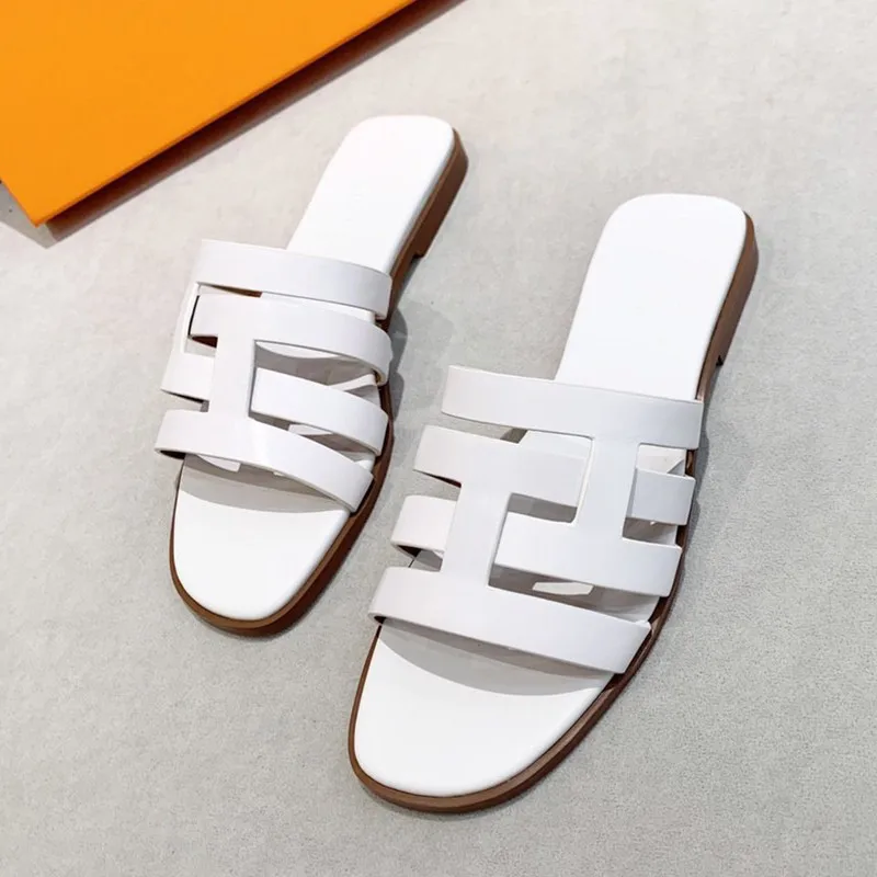 

Fashion New Slippers Flat Women's Shoes Large Size Home Slippers Women Flip Flops Outside Leisure Travel Beach PU Slides Ladies