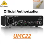 Внешняя звуковая карта BEHRINGER U-PHORIA UMC22UM2, звуковая карта для прямой записи, микрофон, усилитель для наушников