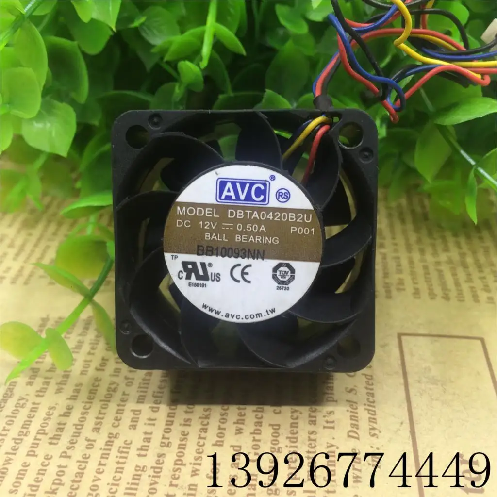 Для AVC 4020 12 в А 4 см проводной вентилятор охлаждения для сервера с контролем