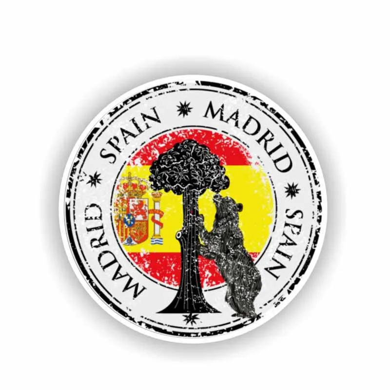 Aliauto Personality Funny Car Sticker Spain Madrid Decal Automobile Window Waterproof Sunscreen Reflective 13cm*13cm | Автомобили и
