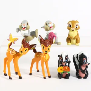 7pcsset Bambi Deer PVC Figure Model Toys Dolls Children Toys Class Toys Christmas Gifts