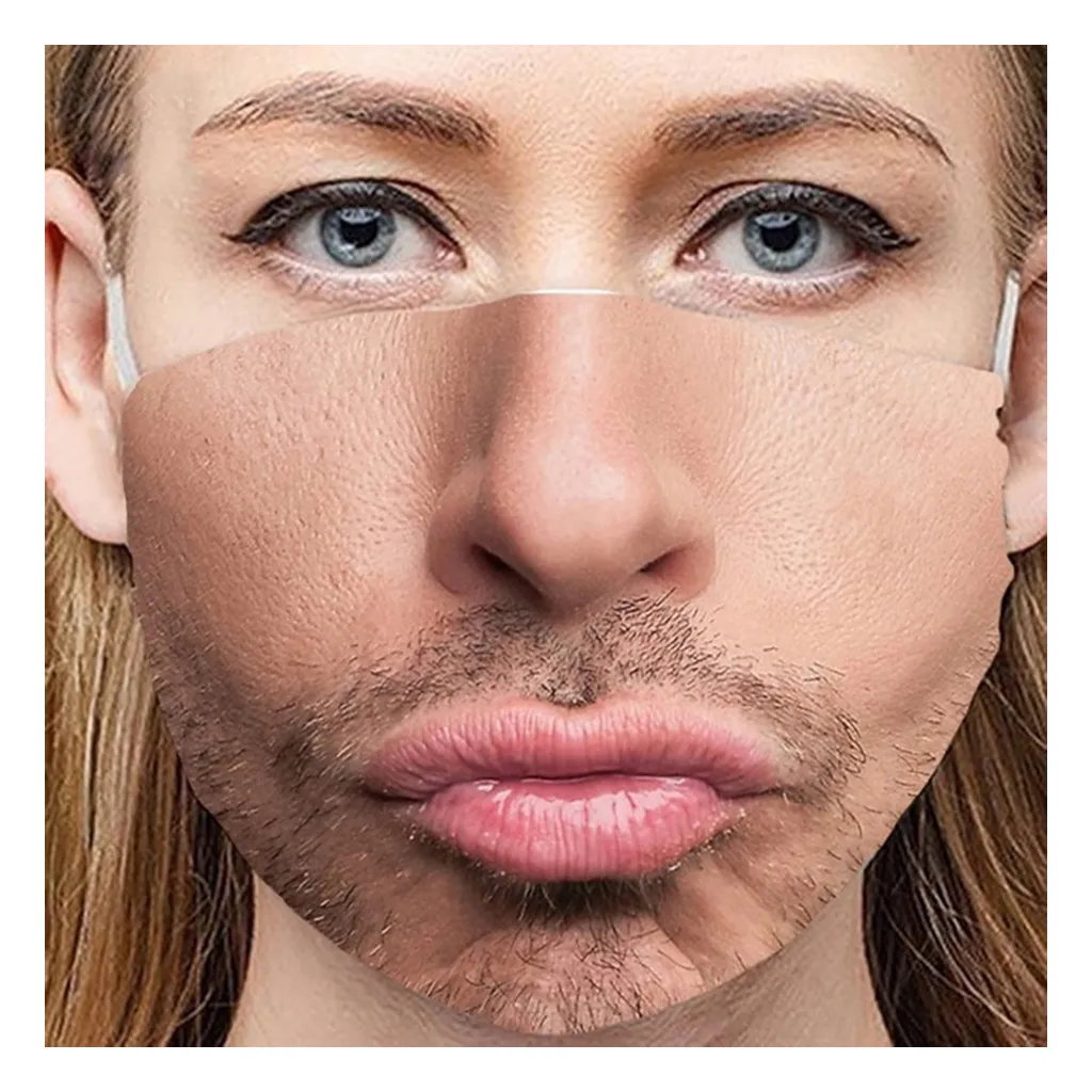

Funny Expression Print Adult Face Mask Windbreak Seamless Outdoor Washable Quick-Drying Mouth Mask Breathable Mask Cubrebocas