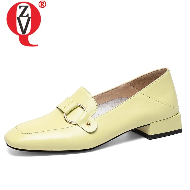 

Женские туфли-лодочки из натуральной кожи, на среднем каблуке, с квадратным носком, Размеры 33-41