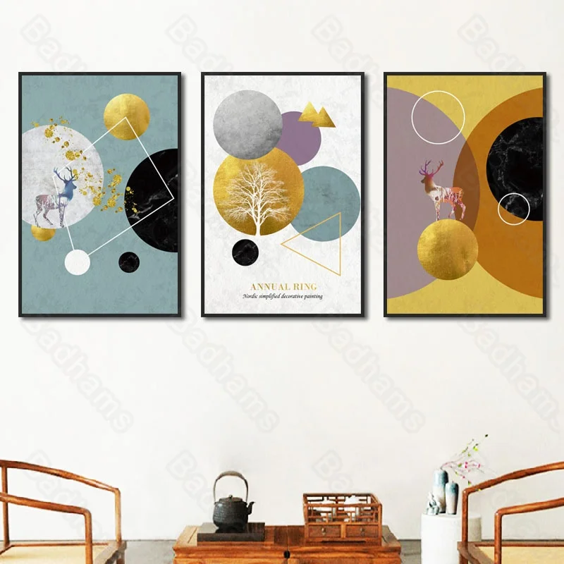 

Modern Decoration Home Living Room Decoration Painting Simple Sofa Background Wall Painting Restaurant Painting Triptych