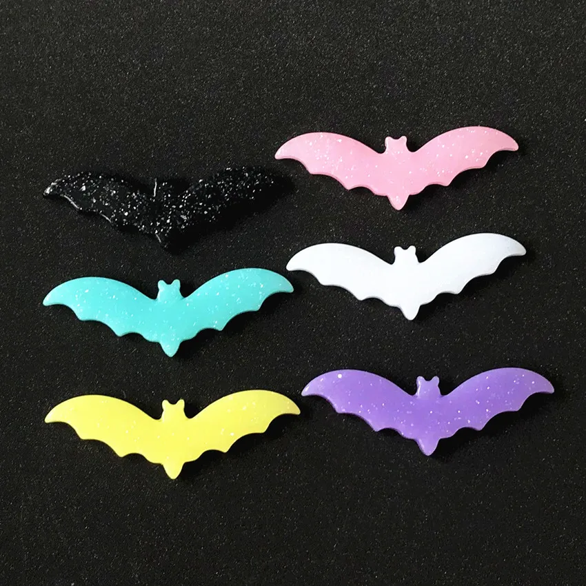 10 шт. Симпатичные разноцветные каучуковые Подвески летучая мышь и призрак для