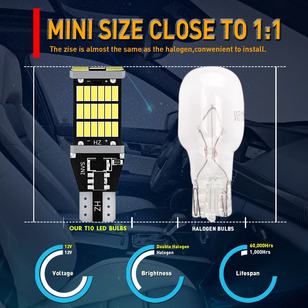 4x 1200Lm светодиодный T15 W16W Canbus лампы 921 912 ошибок обратный светильник для Audi A3 A4 B8 B6 8P