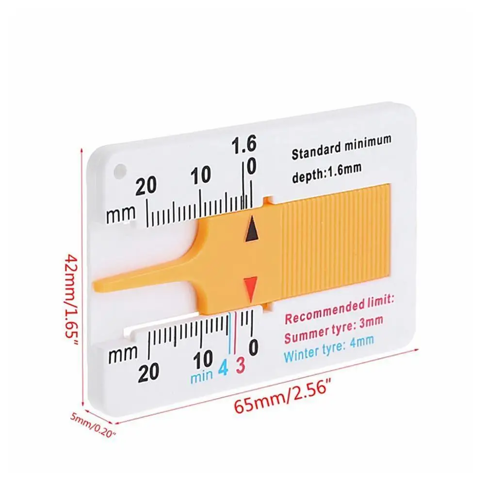 

Auto Tyre Tread Depth Gauge Caliper 0-20mm Tread Piece Repair Ruler Tread Measure Caravan Motorcycle Tool Trailer Car Car W C1D9