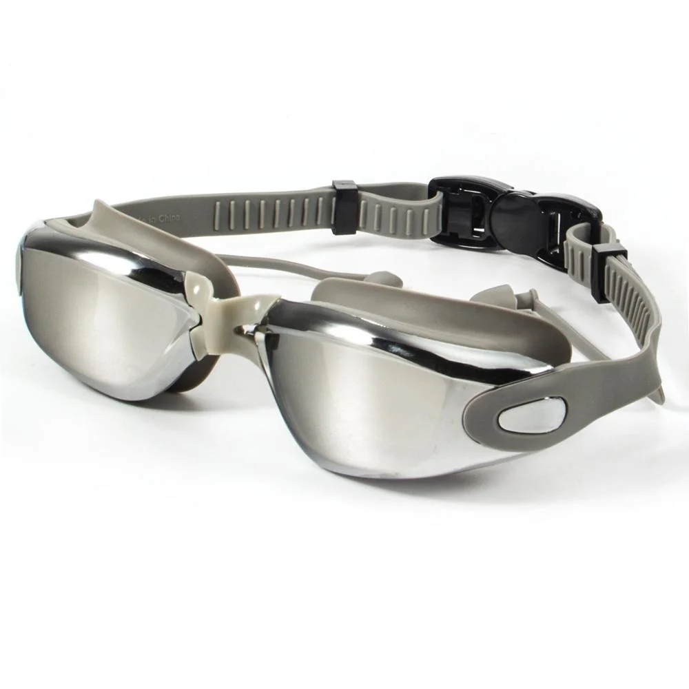 

Men Women Silicone Waterproof Plating Clear Anti-fog UV Myopia Swimming Glasses Goggles Diopter Sports Swim Eyewear With Earplug