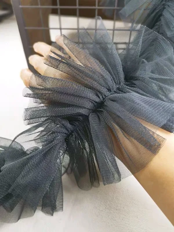 1 ярд Тюлевое гофрированное кружево отделка в Аква синий tiffanyblu платье-пачка