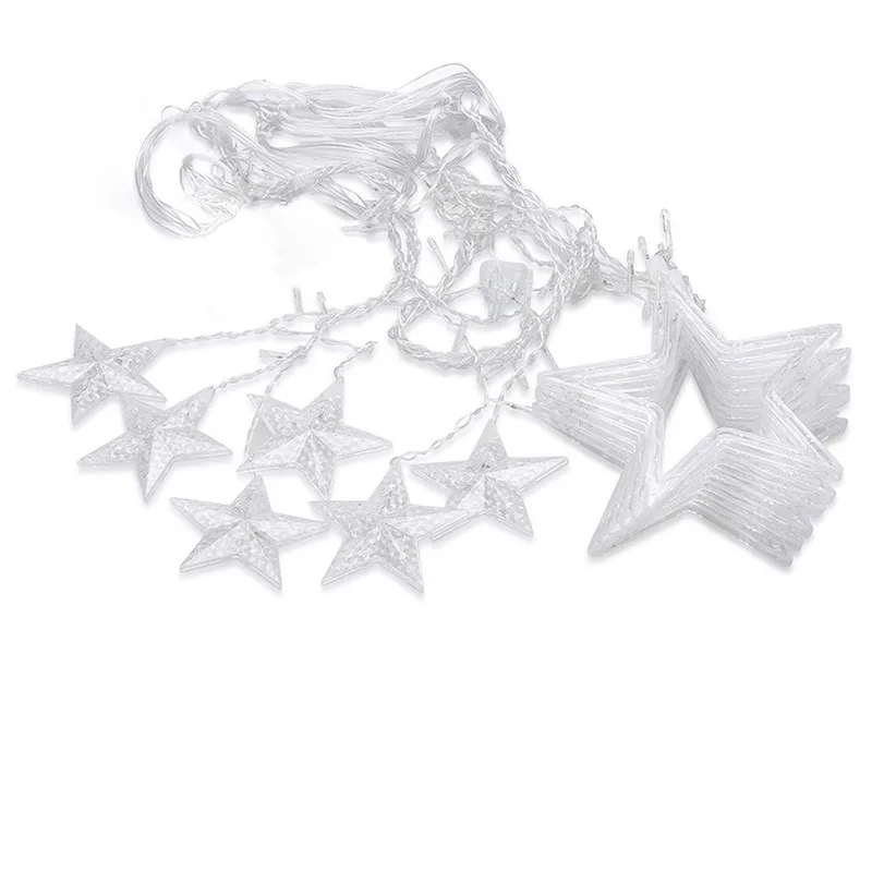 

2.5M LED Pentagram Star Curtain Light Color Light Wedding Christmas Decoration Light String