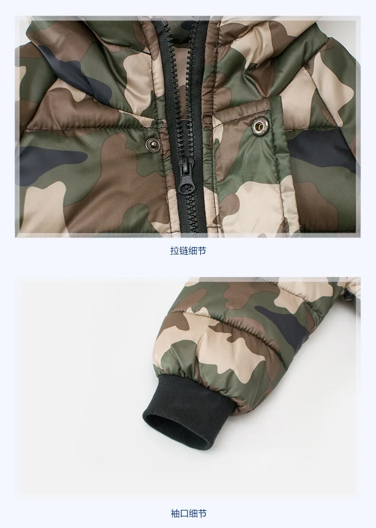 Toddler Boys Winter Coat Casual Camouflage Thick Down Jackets for Boy Kids Clothing Children Baby Boy Parkas 2 3 4 5 6 7 Years