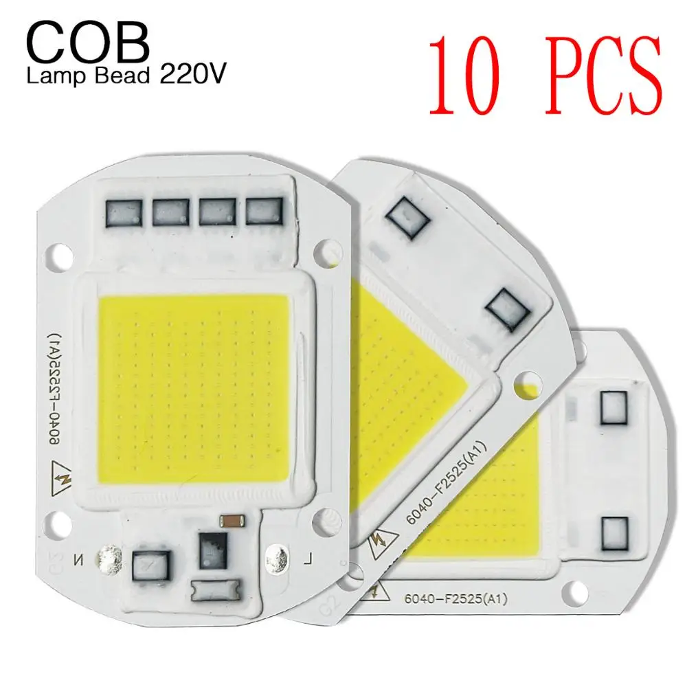 Светодиодный прожектор COB 10 шт. 220 В SMD 30 Вт 50 белый/теплый белый с умным IC высокая