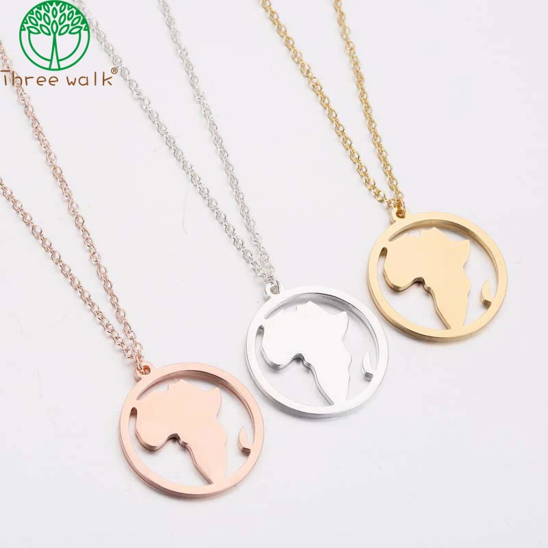 Африканская фотография подвеска ожерелья Золотая карта африканская Судан Конго