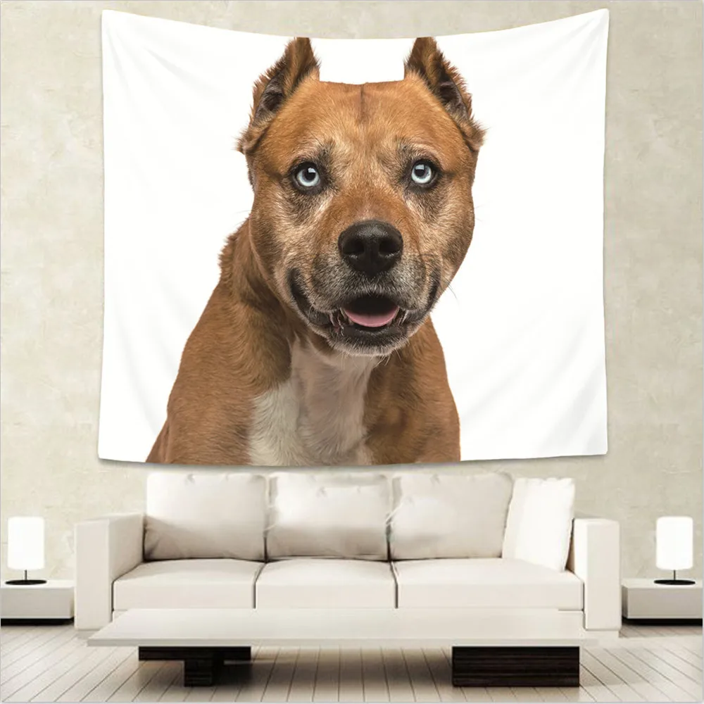 Гобелен для собак настенная ткань с животными подвесные цветные цветы свадебный