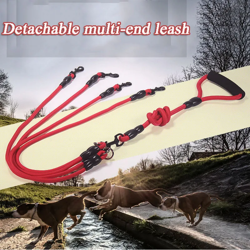 

Pet Double-ended Leash Dog Nylon Harness Accessories Removable Traction Rope for Puppy Outdoor Travel Large Dog Nylon Leashes