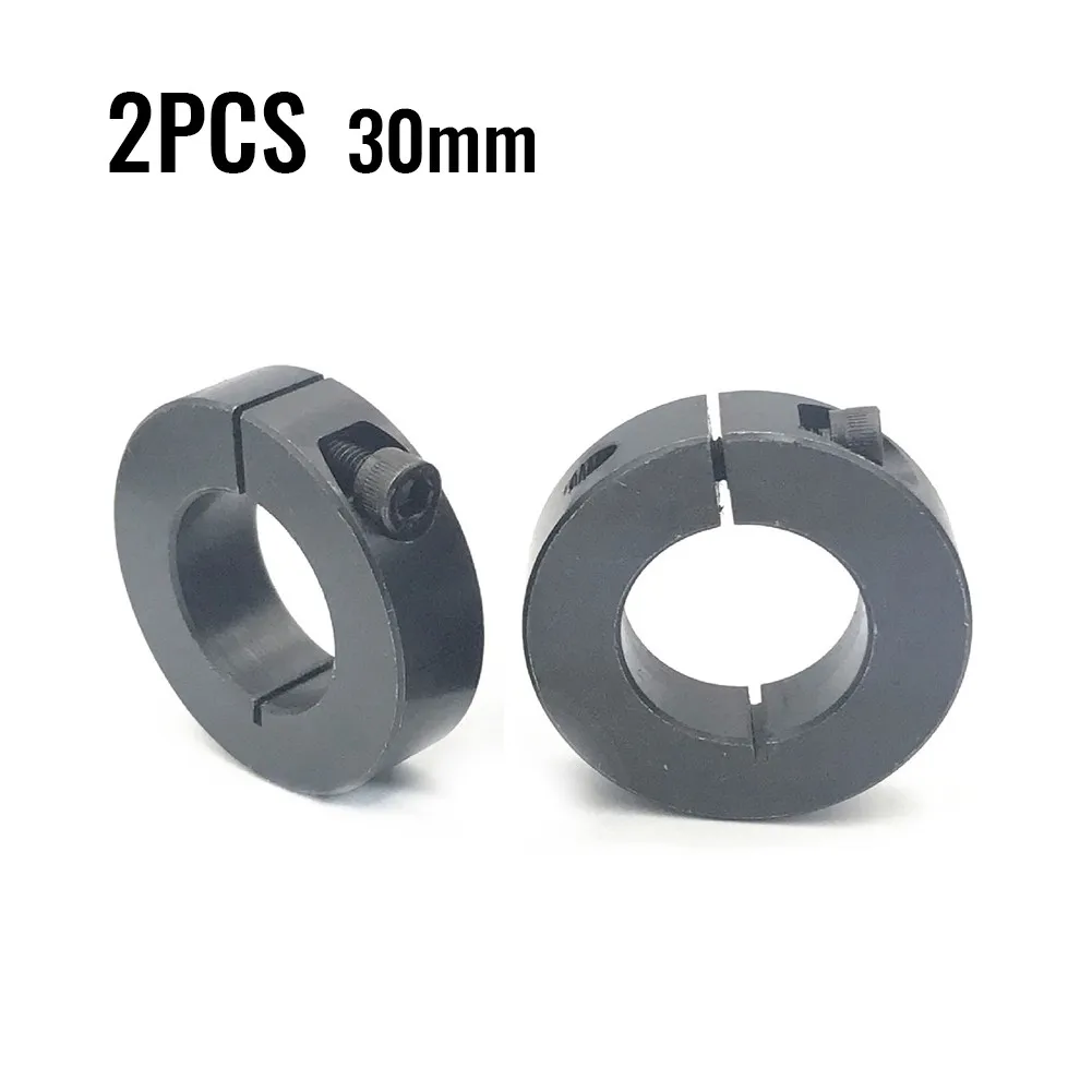 

2pcs Collar Single Split 12mm To 30mm Inside Diameter Shaft Collar Clamp Type Black Oxide Finish Retaining Ring Optical Axis Fix