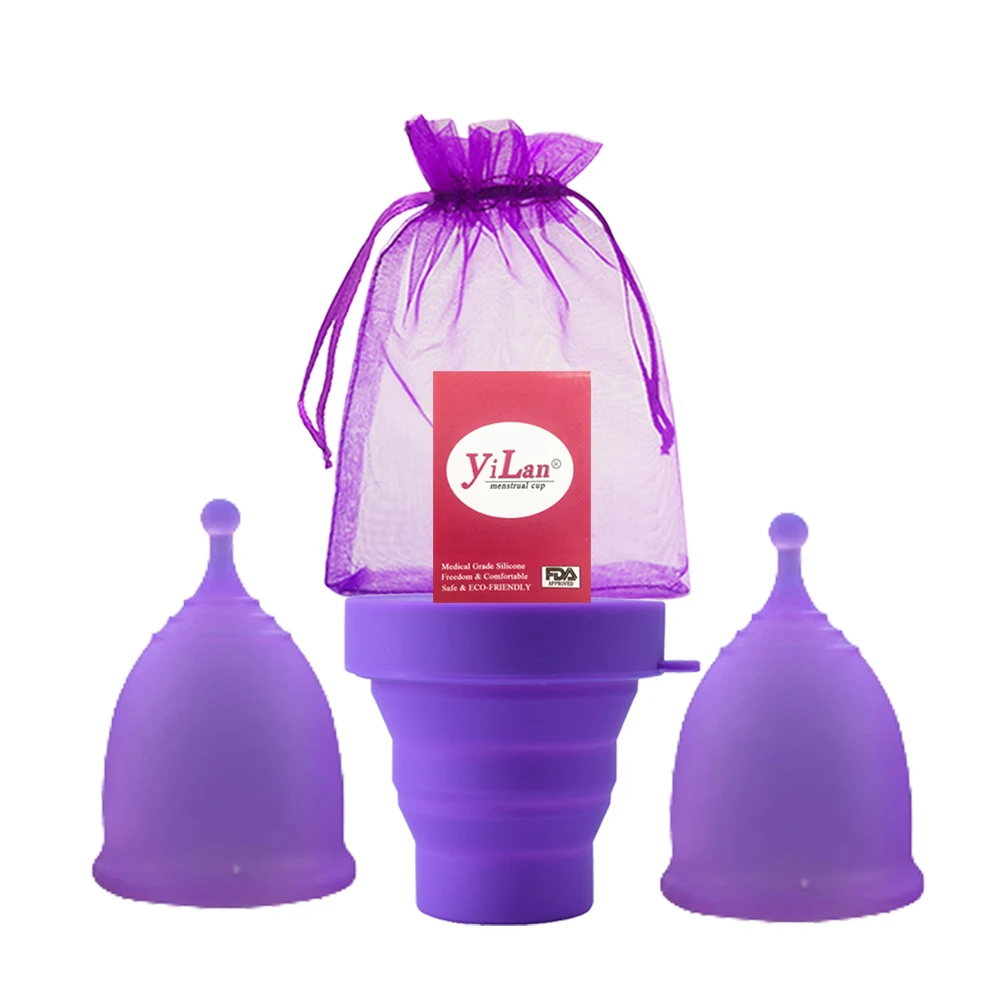 

Medical Silicone Feminine Hygiene Women's Menstrual Cup Cleansing Menstrual Collector Cleansing Brush & Disinfecting Cup
