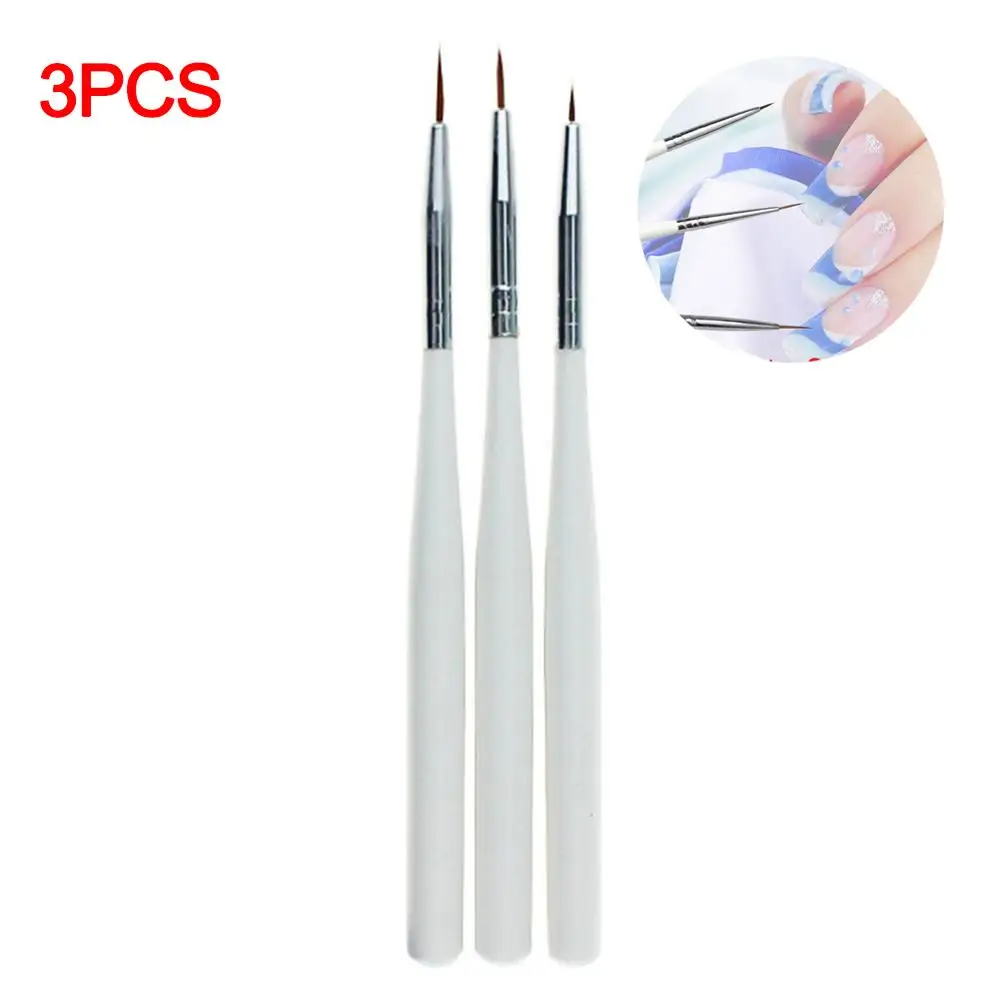 3 шт. инструменты для маникюра кисть тонкая ручка лайнер рисования УФ гель