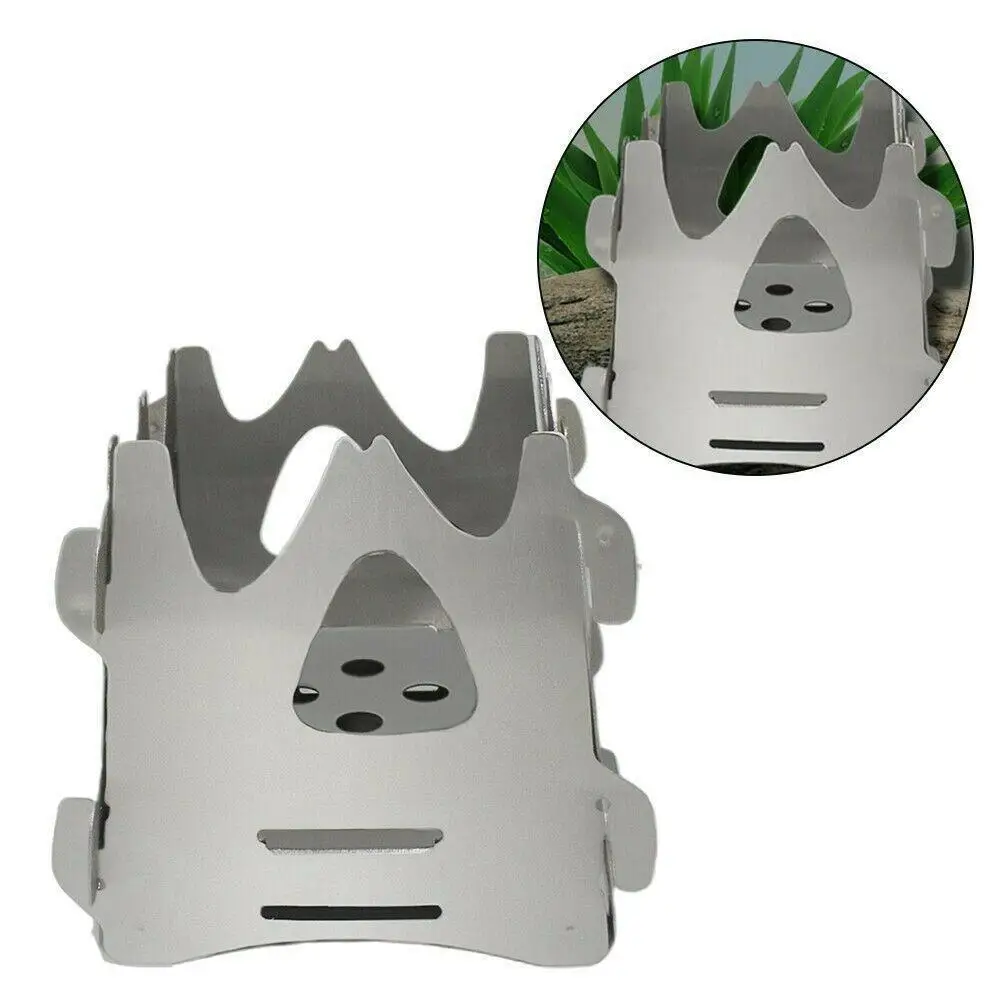 

Portable Outdoor Wood Stove Mini Detachable Steel Picnic Cookstove Picnic Stove Quick Install Cookware Wood Stove
