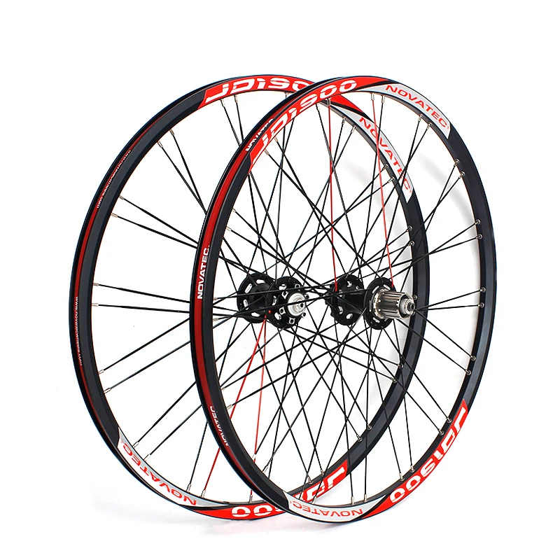 

Novatec mountain bike MTB off road bike Aluminum alloy wheels 26 inches Disc Brake 4 Bearings 7-11speedQR 32H Bicycle Wheel