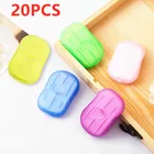 Портативные таблетки для мытья рук, одноразовые бумажные чистые ароматизированные ломтики, коробка для вспенивания, 20 шт.кор.