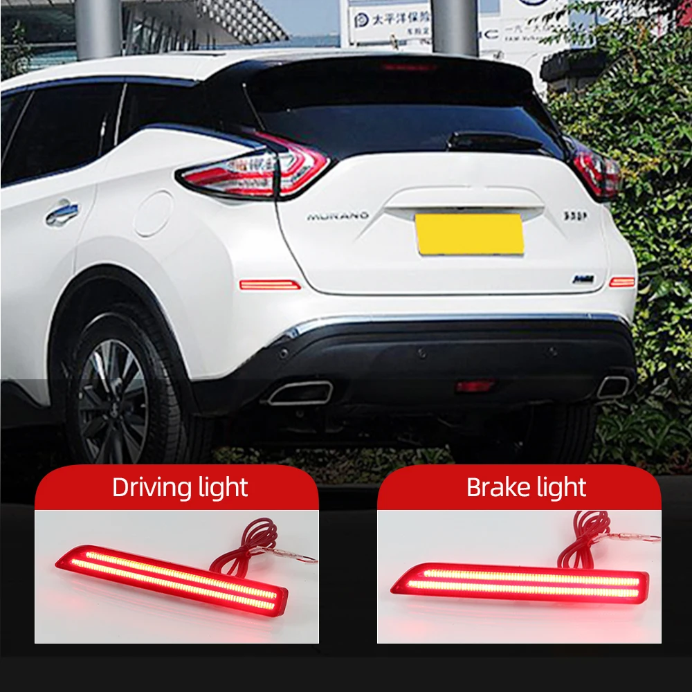 1 пара Автомобильные светодиодные ламсветильник для Nissan Murano 3 2015 2016 2017 2018 |