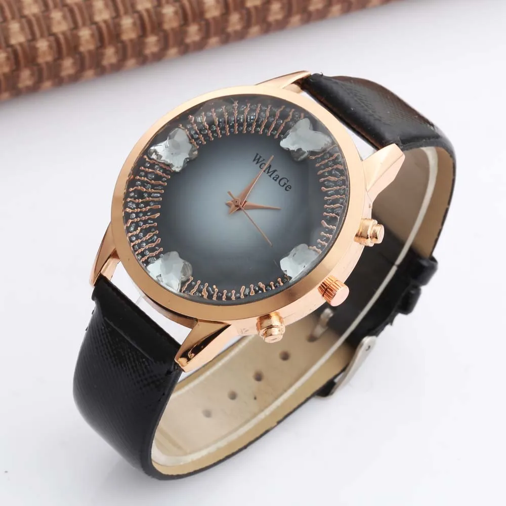 

New Production 2020 WoMaGe Butterfly Ladies Watches Famous Brand Women Quartz Watch Female Clock Montre Femme Girls Free Shiping