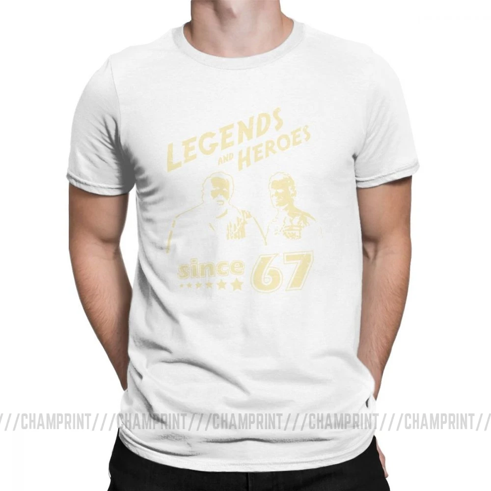 Белый Мужские футболки Bud Spencer Legends And Hero Since 67, новинка, Теренс Хилл, топы с короткими рукавами и круглым вырезом, хлопковая футболка, идея подарка, футболка - Цвет: Белый