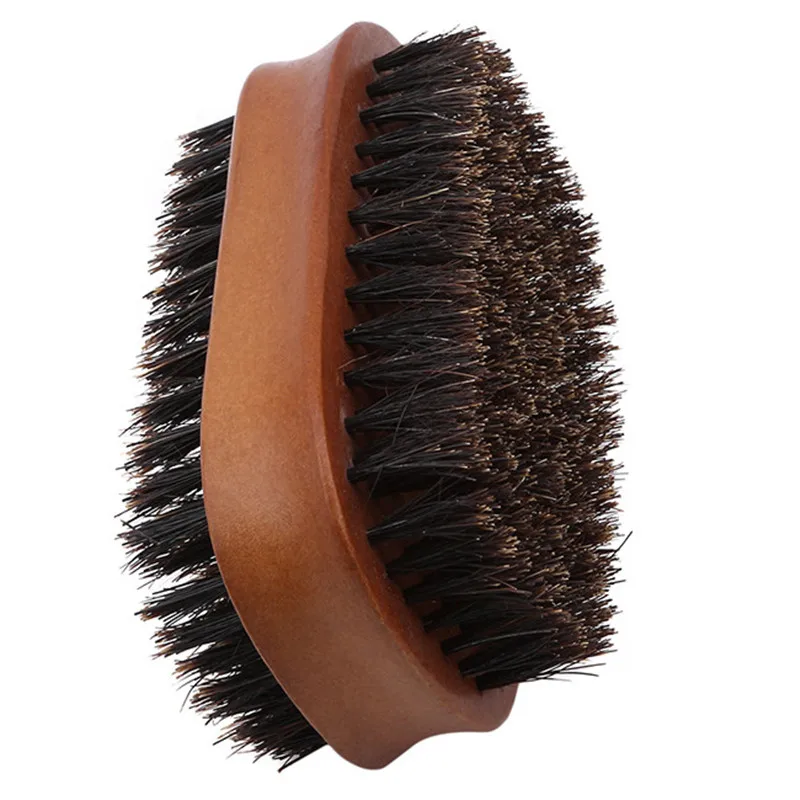 Двухсторонняя щетиная щетка для бороды Мужская Парикмахерская бритья горячая