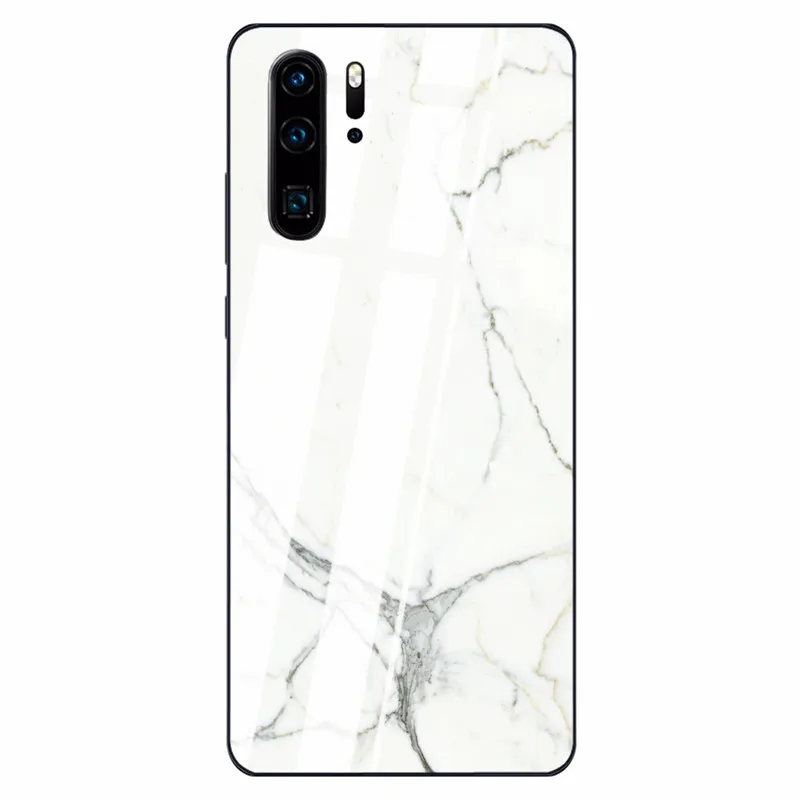 06 Tempered Glass Case For Huawei 9 10 Lite 8X 8X MAX White Marble Phone Cases For Nova 3 P-smart-Z P30 P20 Lite MATE 20 LITE Funda - Цвет: 06