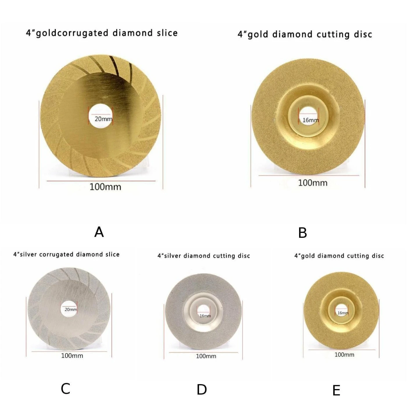4 100 мм OD Алмазное покрытие режущий диск плоское Колесо Шлифовальные пластины
