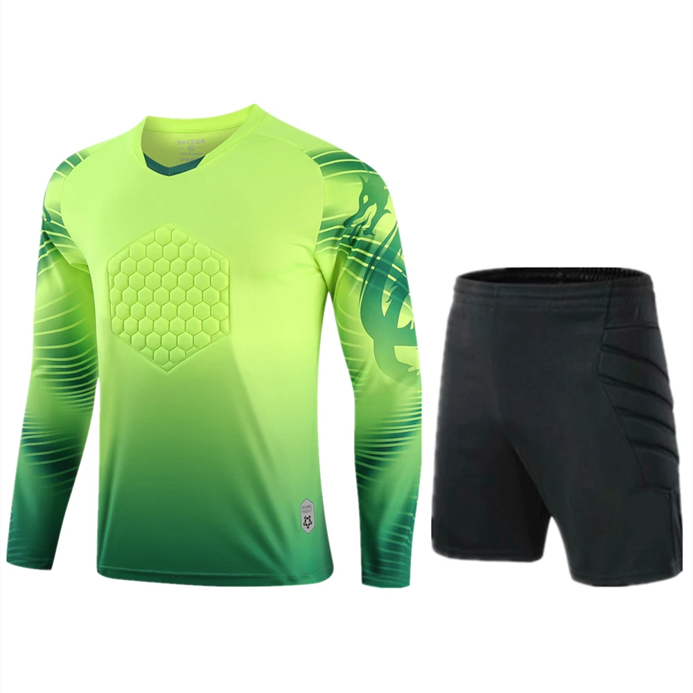 Футболка и шорты для мужчин женщин комплект из джерси с губкой защиты вратаря