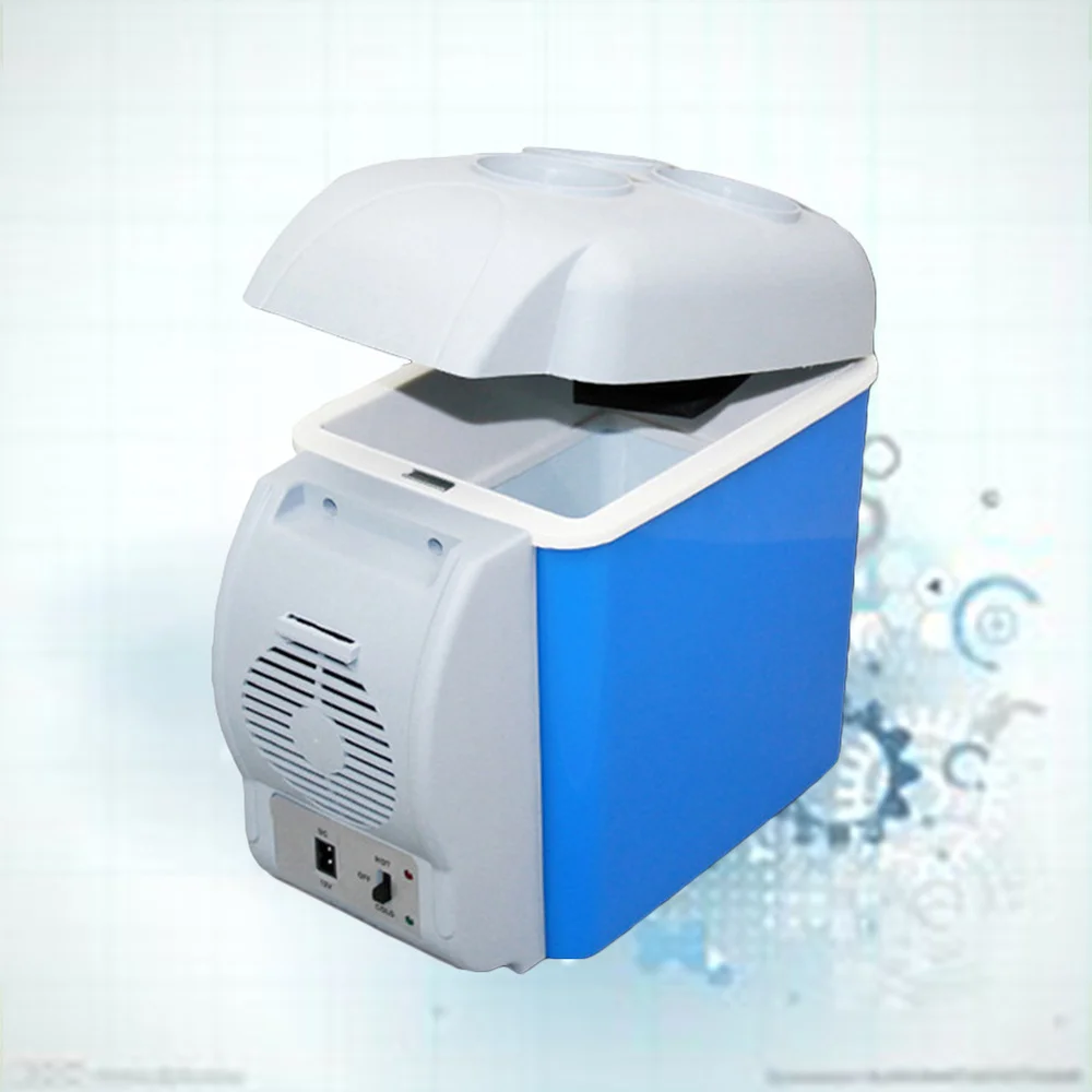 12V 7.5L Mini Car Fridge Cooler and Warmer Box (Blue) | Refrigerators