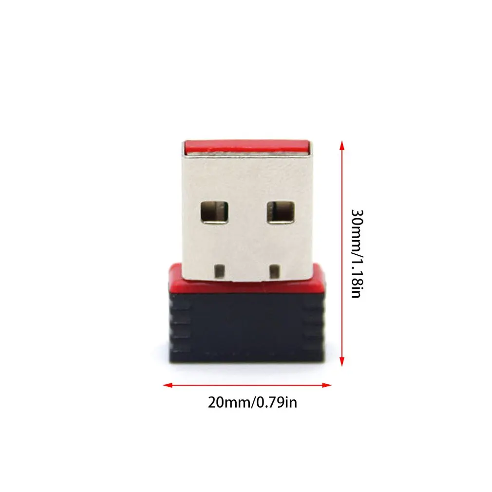

Mini 150Mbps USB 2.0 WiFi Wireless Adapter 150 Network LAN Card 802.11 Wireless Adapter fit for Apple Mt7601 Red Edge