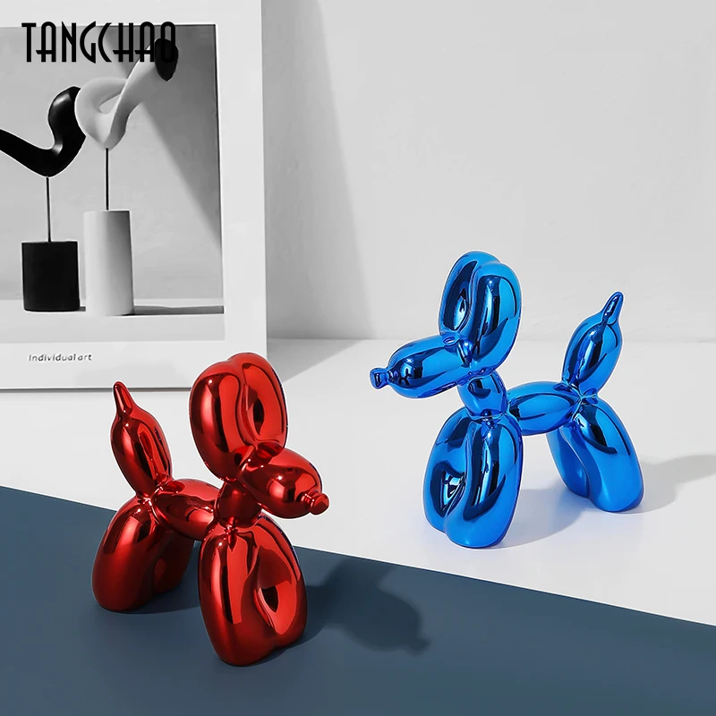 Home Decor Balloon Dog Figurines For Interior Nordic Modern Resin Animal Figurine Sculpture Statue Living Room Decoration | Дом и сад