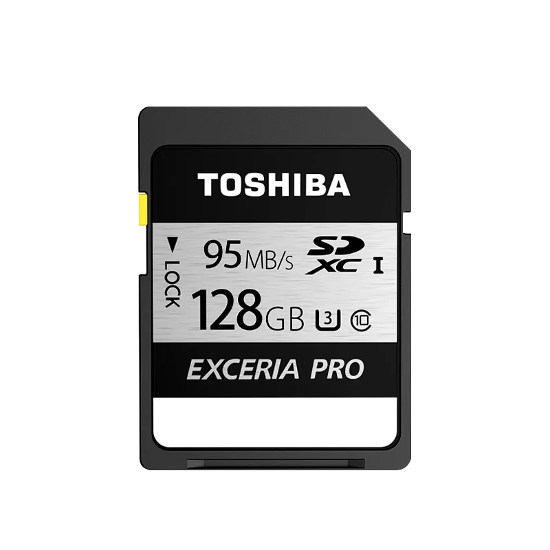 TOSHIBA 128 ГБ sd-карта EXCERIA PRO 64 ГБ 32 ГБ класс 10 UHS-I U3 SDHC SDXC SD карта памяти до 95 МБ/с./с для видеокамеры - Емкость: 128 ГБ