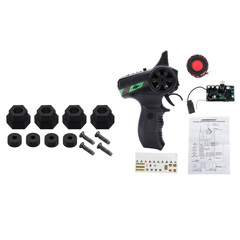 

Sound System Transmitter Receiver Board Horn with 4PCS 5mm to 12mm Wheel Shaft Wheel Hex Adapter,for WPL MN D90 RC Car
