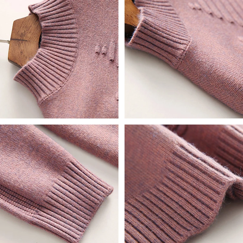 Свитер женский с длинным рукавом однотонный теплый мягкий на осень/зиму 2021 |