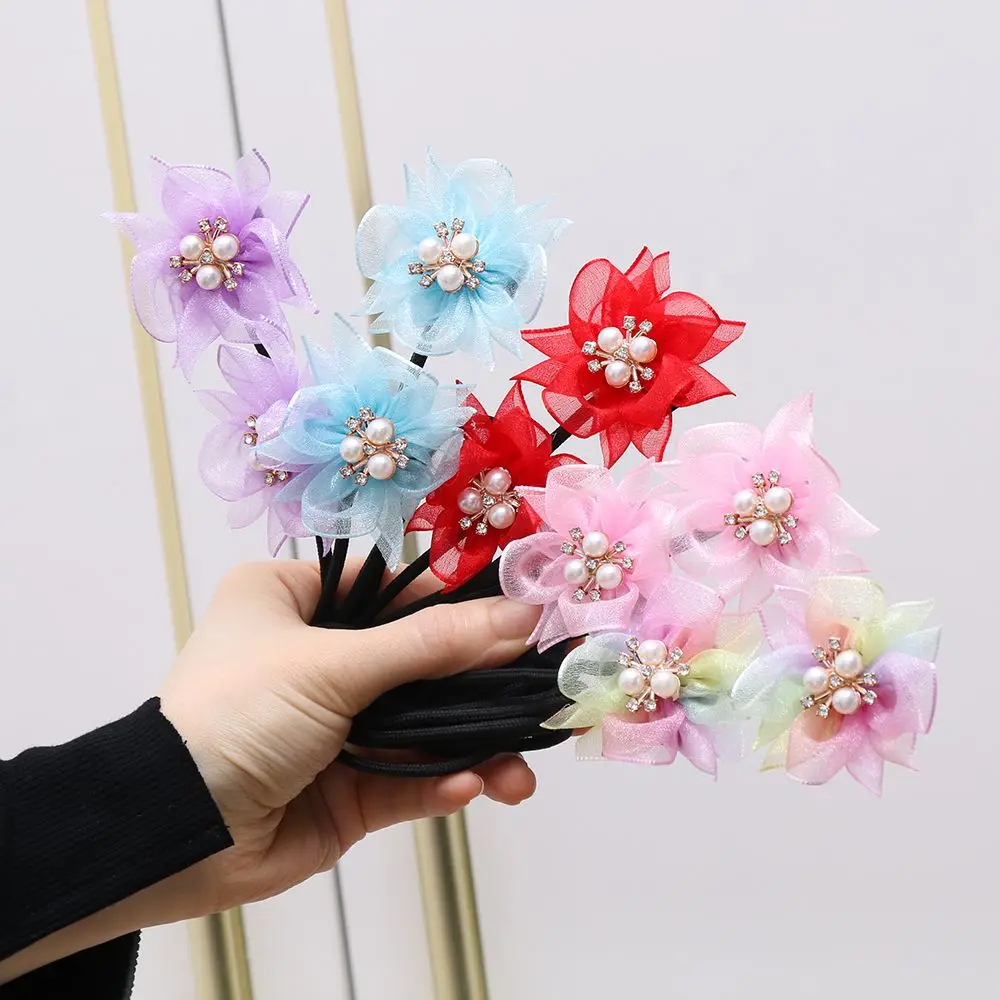 

1 Pcs Little Girl Headwear Hair Bun Maker Tool Hairpins Bowknot Flower Headdress Braided Hair Maker Tools Hair Accessories