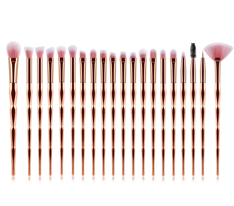 20 шт. алмазные кисти для макияжа Набор пудры основа Румяна растушевки тени глаз