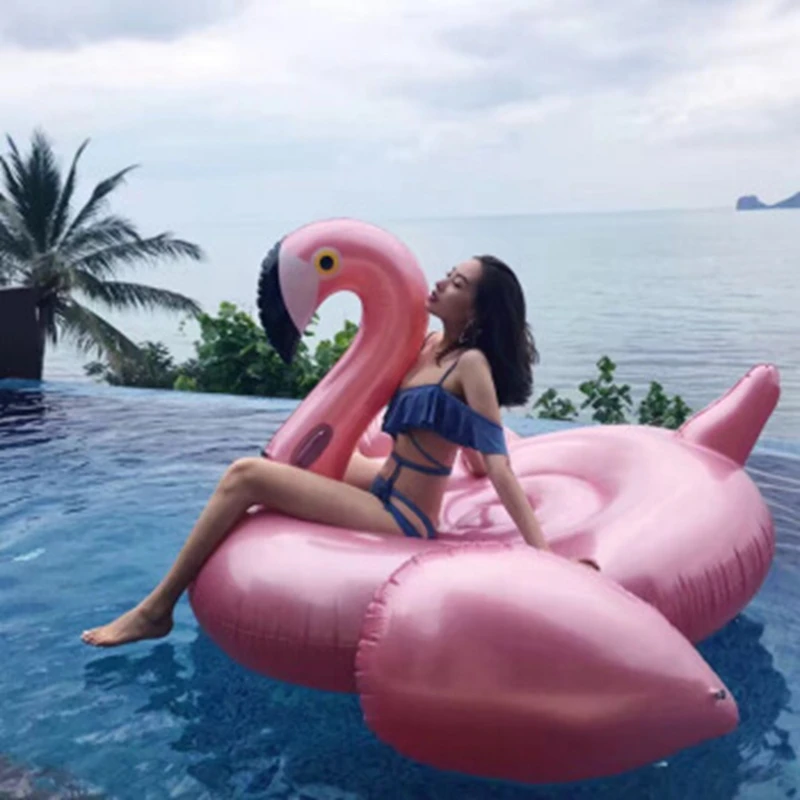 Giant Inflatable Flamingo 60 Inches Unicorn Pool Floats Tube Raft Swimming Ring Baby Water Bed Boia Piscina Adults Party Toys