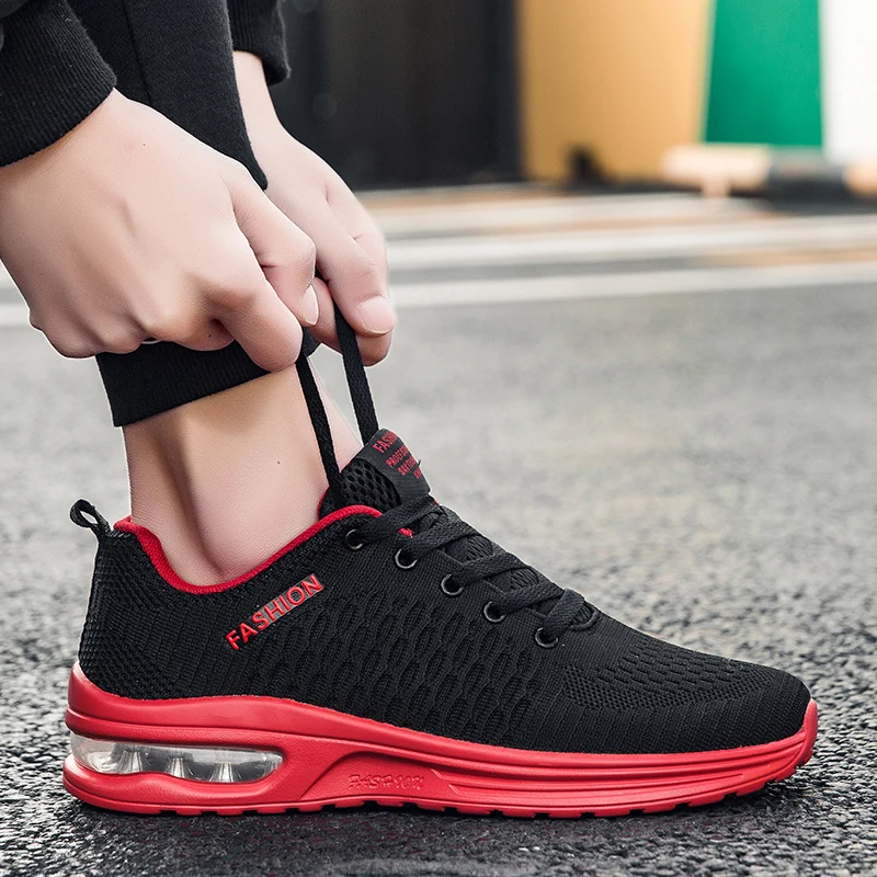 

Men's Casual Shoes Mesh Air Cushion Brand Mens Sneakers Shoes Breathable Trainers Big Size 47 Male Sports Zapatillas Hombre