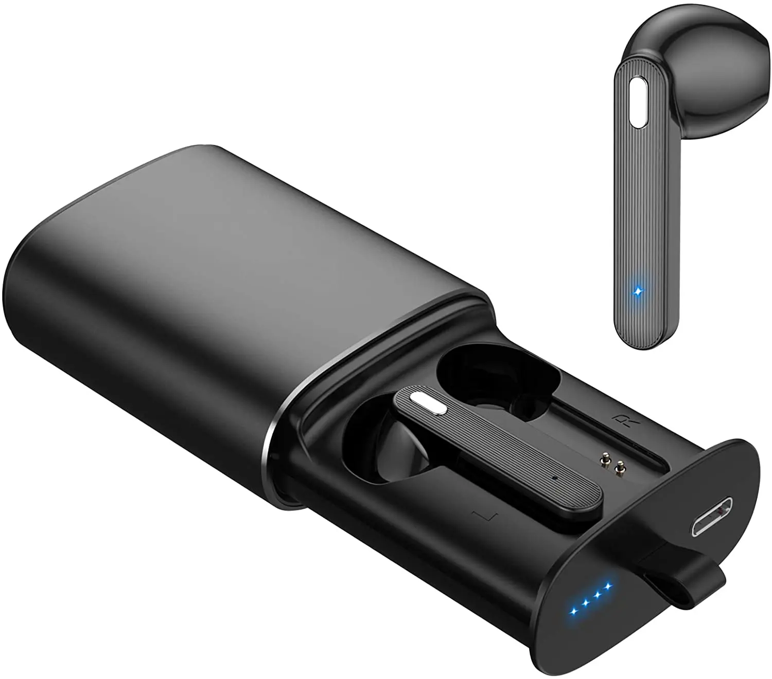 

Беспроводные наушники, Bluetooth 5,0, Автоматическое Сопряжение, TWS стереонаушники HiFi, наушники для спорта с зарядным устройством Type-C, гарнитуры